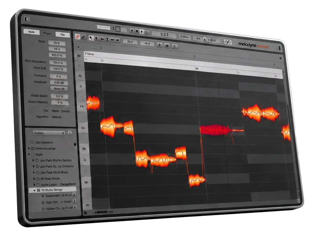 Melodyne interface